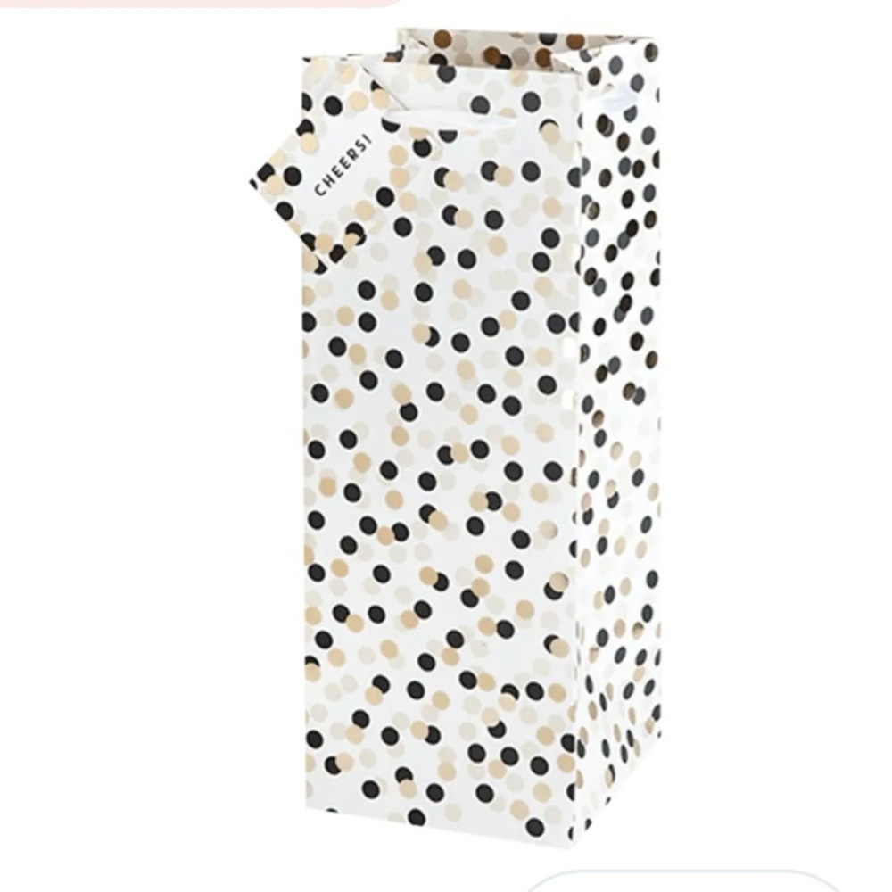 12 NEW Gift Bags Wine Liquor Upscale Cheers Tuxedo polka Dots Champagne Bubbles